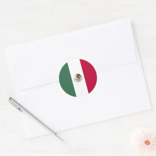 Mexicaanse vlag ronde sticker