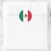 Mexicaanse vlag ronde sticker (Tas)