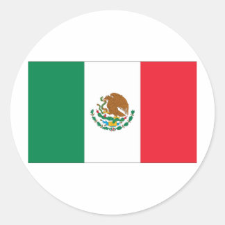 Mexicaanse vlag ronde sticker