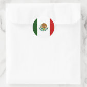 Mexicaanse vlag ronde sticker (Tas)