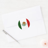 Mexicaanse vlag ronde sticker (Envelop)