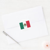 Mexicaanse vlag ronde sticker (Envelop)
