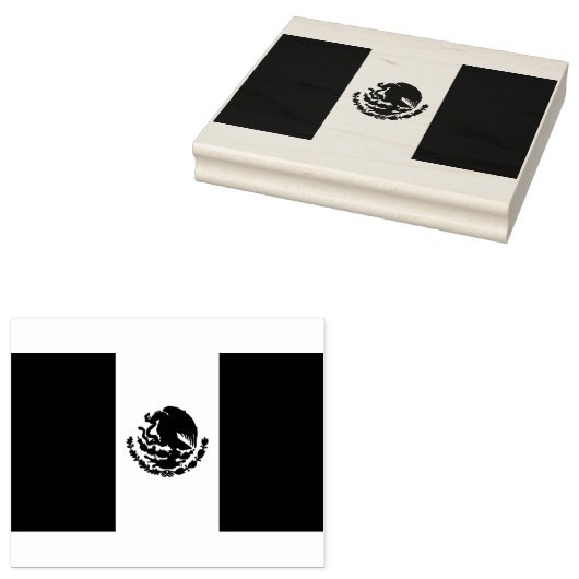 Mexicaanse vlag Rubber Art Stempel (Gestempeld)