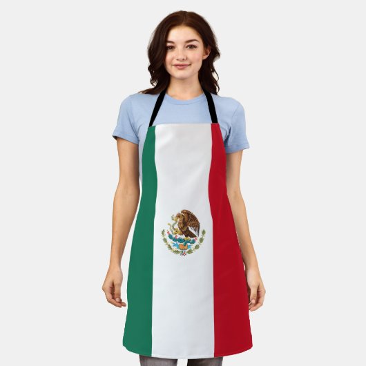 Mexicaanse vlag schort (Gedragen)