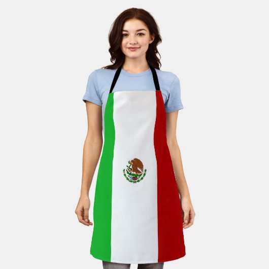 Mexicaanse vlag schort (Gedragen)