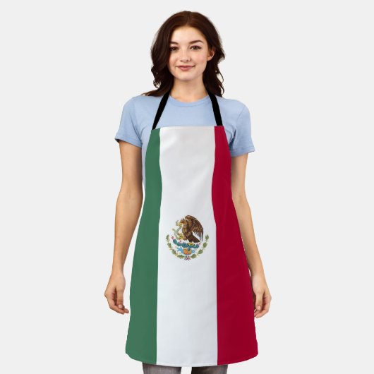 Mexicaanse vlag schort (Gedragen)