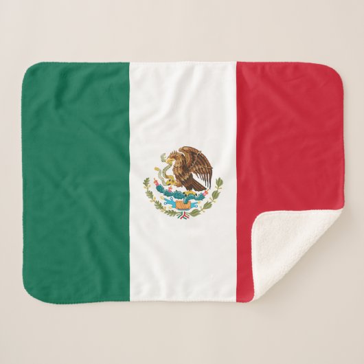 Mexicaanse vlag sherpa deken (Voorkant (horizontaal))