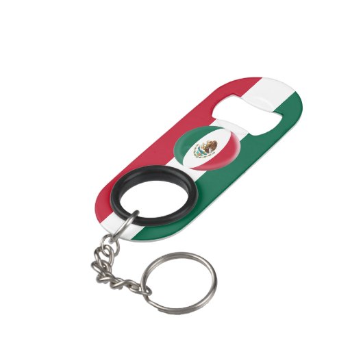 Mexicaanse vlag sleutelhanger flessenopener (Achterkant Gekanteld)