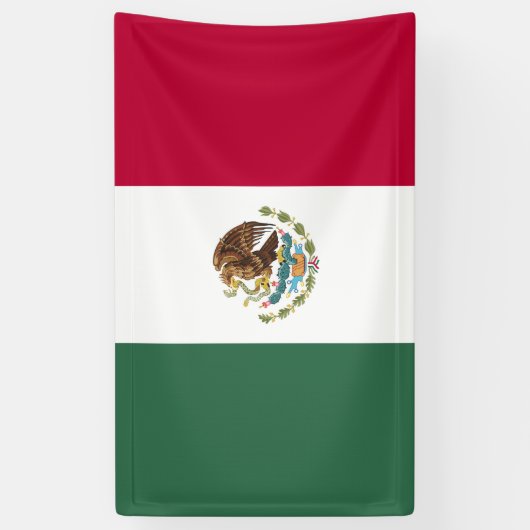 Mexicaanse vlag spandoek (Verticaal)