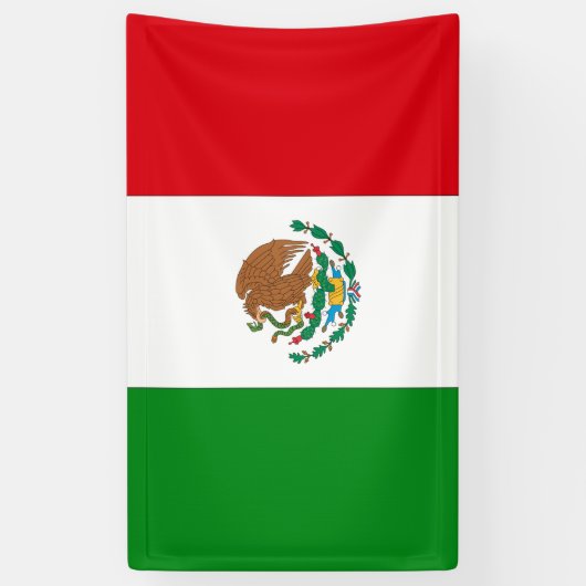 Mexicaanse vlag spandoek (Verticaal)