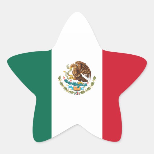 Mexicaanse vlag ster sticker (Voorkant)