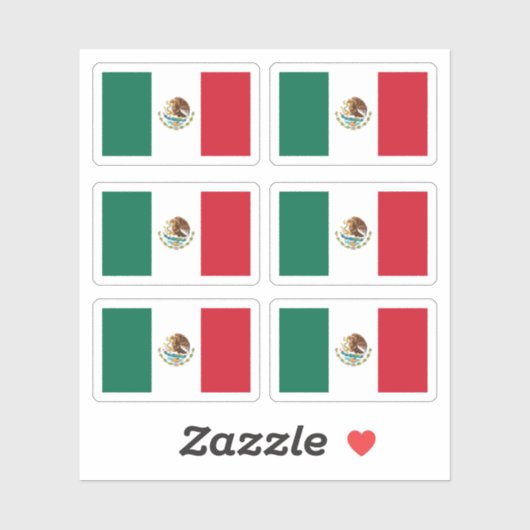 Mexicaanse vlag sticker (Vel)