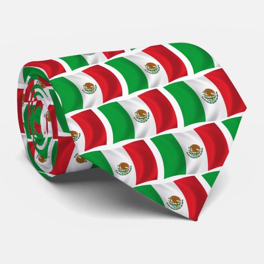 Mexicaanse Vlag Stropdas (Opgerold)