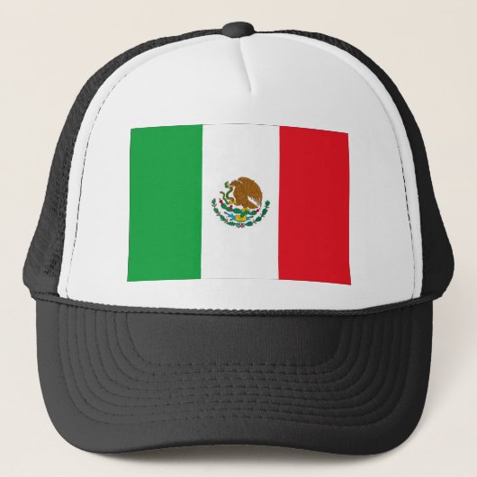 Mexicaanse vlag (T-Shirt) Trucker Pet (Voorkant)