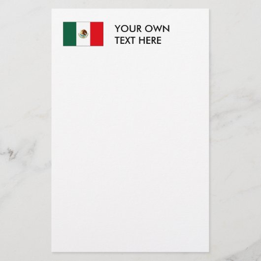 Mexicaanse vlag T-shirts en cadeaus Briefpapier (Voorkant)