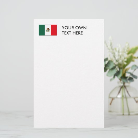 Mexicaanse vlag T-shirts en cadeaus Briefpapier (Staand voorkant)