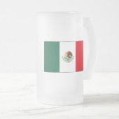 Mexicaanse vlag T-shirts en cadeaus Matglas Bierpul (Voorkant rechts)