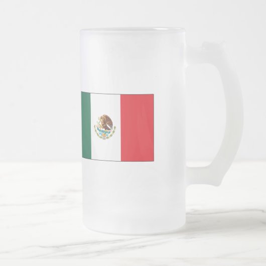 Mexicaanse vlag T-shirts en cadeaus Matglas Bierpul (Rechts)