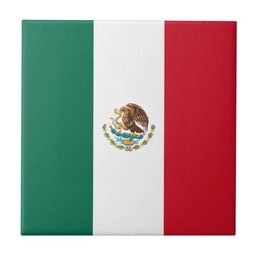 Mexicaanse vlag tegeltje (Voorkant)