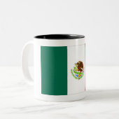 Mexicaanse vlag tweekleurige koffiemok (Voorkant links)
