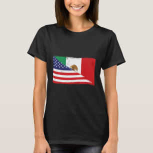 Mexicaanse Vlag Usa Amerikaanse Vlag Trots Mexico T-shirt