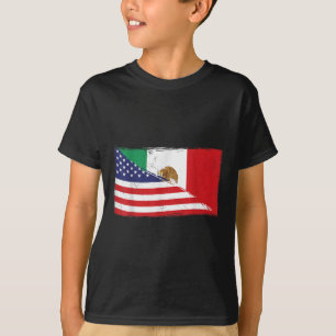 Mexicaanse Vlag Usa Amerikaanse Vlag Trots Mexico T-shirt