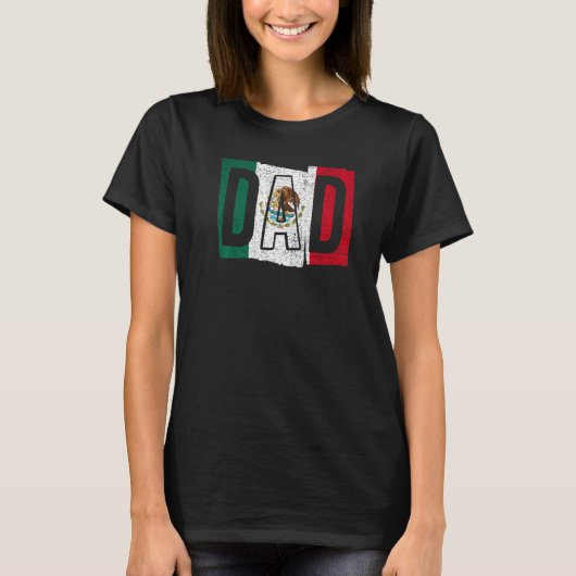 Mexicaanse Vlag Vaderdag Pride Mexicaanse vader T-shirt (Voorkant)