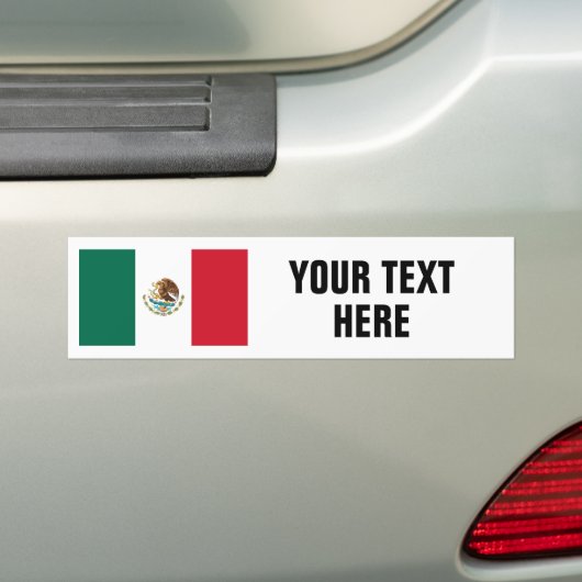 Mexicaanse vlag van Mexicaanse douane-bumpersticke Bumpersticker (Op auto)