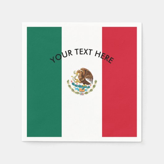 Mexicaanse vlag van Mexico custom party servetten (Voorkant)
