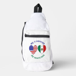 Mexicaanse vlag Verenigde Staten vlaggen mijn land Sling Bag