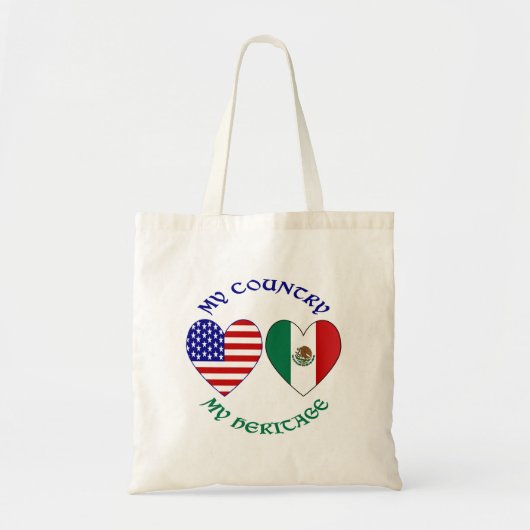 Mexicaanse vlag Verenigde Staten vlaggen mijn land Tote Bag (Voorkant)