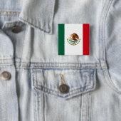 Mexicaanse vlag vierkante button 5,1 cm (In situ)
