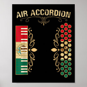 Mexicaanse Vlag Vintage Air Accordion Shirt Voor L Poster