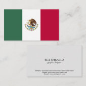 Mexicaanse vlag visitekaartje (Voorkant / Achterkant)