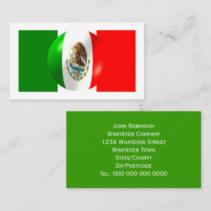 Mexicaanse vlag visitekaartje