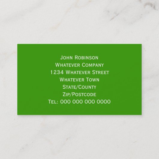 Mexicaanse vlag visitekaartje (Achterkant)