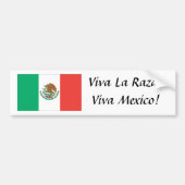 Mexicaanse vlag, Viva La Raza! Viva Mexico. Bumpersticker (Voorkant)