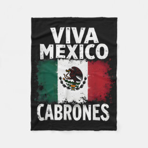 Mexicaanse vlag Viva Mexico Cabrones Fleece Deken