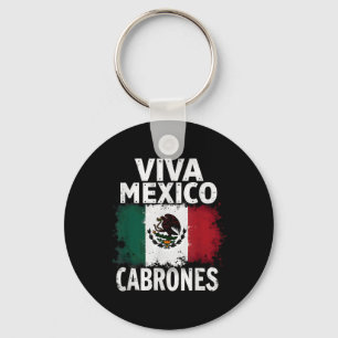 Mexicaanse vlag Viva Mexico Cabrones Sleutelhanger