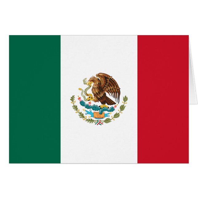 Mexicaanse vlag - vlag van Mexico (Voorkant Horizontaal)