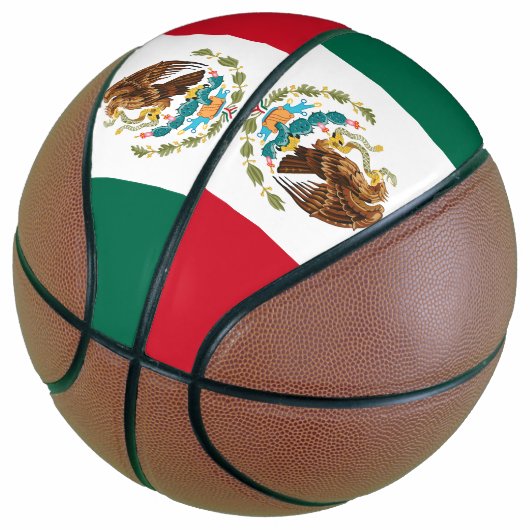 Mexicaanse vlag - vlag van Mexico Basketbal (Schuin)