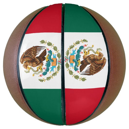 Mexicaanse vlag - vlag van Mexico Basketbal (Verticaal)
