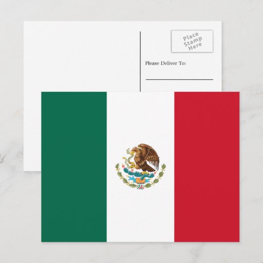Mexicaanse vlag, Vlag van Mexico Briefkaart (Voorkant / Achterkant)