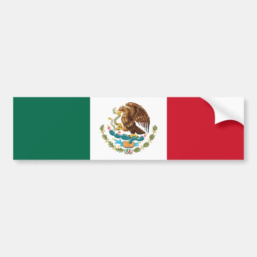 Mexicaanse vlag - vlag van Mexico Bumpersticker (Voorkant)