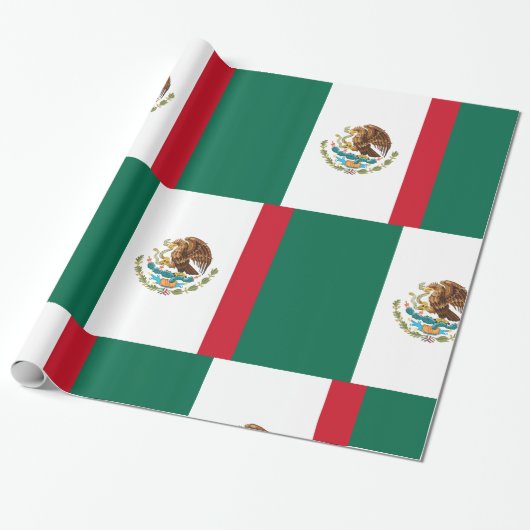 Mexicaanse vlag - vlag van Mexico Cadeaupapier (Uitgerold)