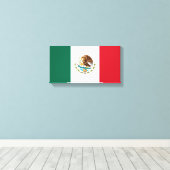 Mexicaanse vlag - vlag van Mexico Canvas Afdruk (Insitu (Houten vloer))