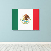 Mexicaanse vlag - vlag van Mexico Canvas Afdruk (Insitu (Houten vloer))