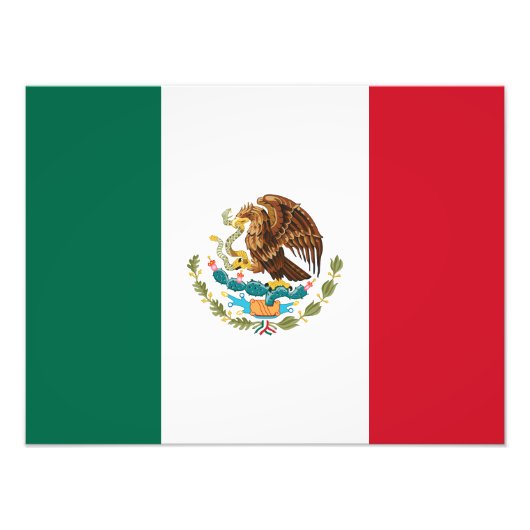Mexicaanse vlag - vlag van Mexico Foto Afdruk (Voorkant)