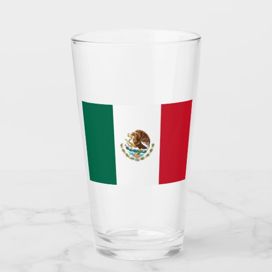 Mexicaanse vlag - Vlag van Mexico Glass Cup Glas (Voorkant)