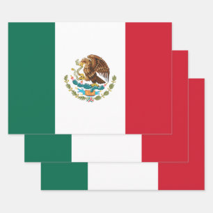 Mexicaanse vlag - vlag van Mexico Inpakpapier Vel
